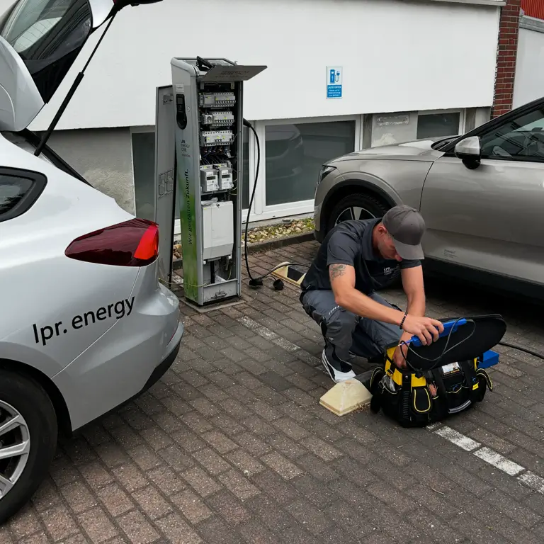 engineer with car